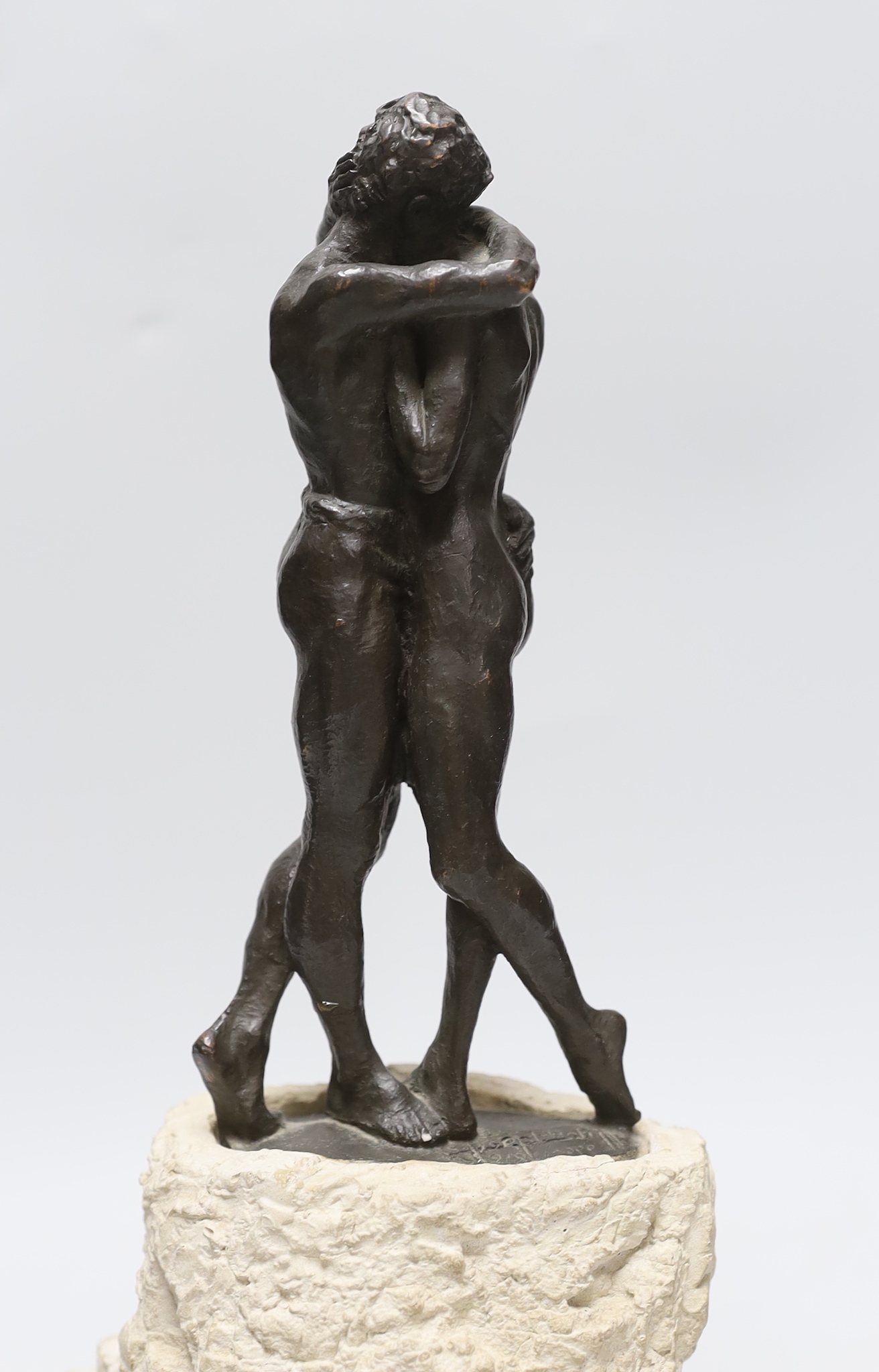 Josep Bofill (born 1942). A contemporary bronze sculpture, 'Love', a signed limited edition, 32cm tall